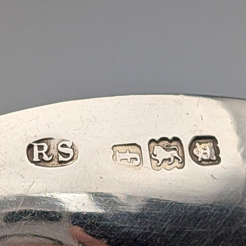 1901 年英國古董純銀茶盒湯匙羅伯特·斯特賓斯